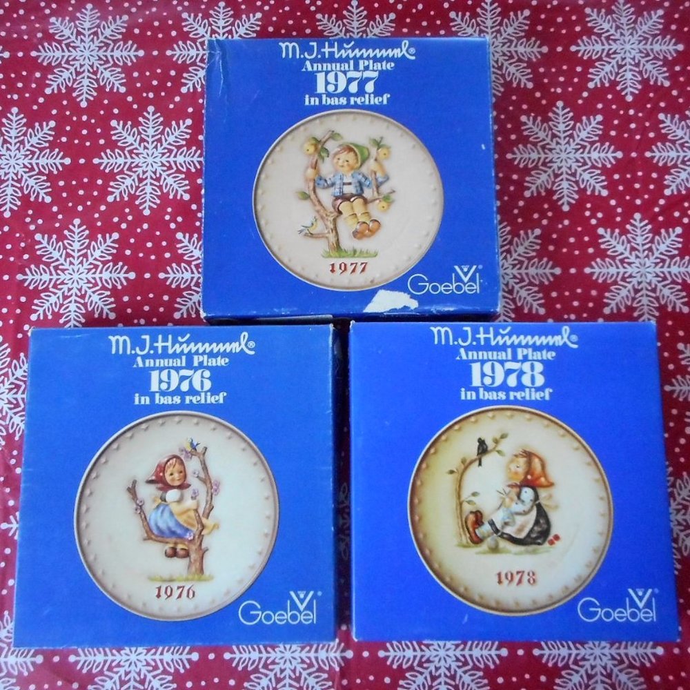 Goebel MJ Hummel Plates 1976 1977 1978